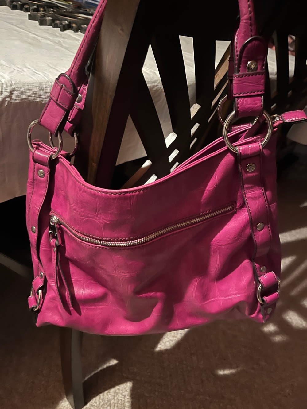 Stylish Hot Pink Shoulder Bag - Women's Fashion Handbag